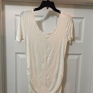 Maurices Cream Short Sleeve Scoop Neck Tee